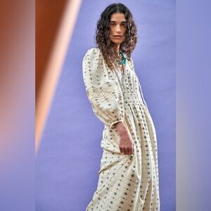 HUNTER BELL Clementine Dress - cream medallion